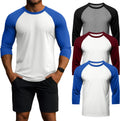 Huukeay Men's 3/4 Sleeve Baseball T Shirts - Comfortable Moisture are