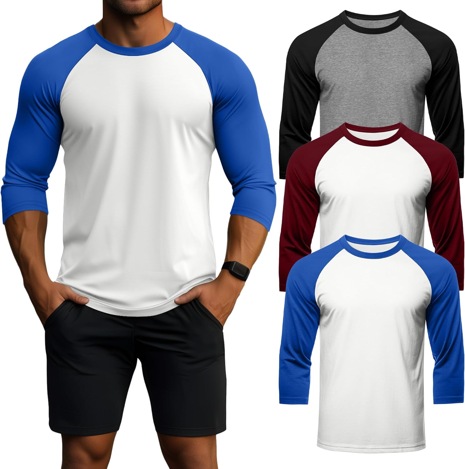 Men's 3/4 Sleeve Shirts for Comfort and Style in Any Occasion