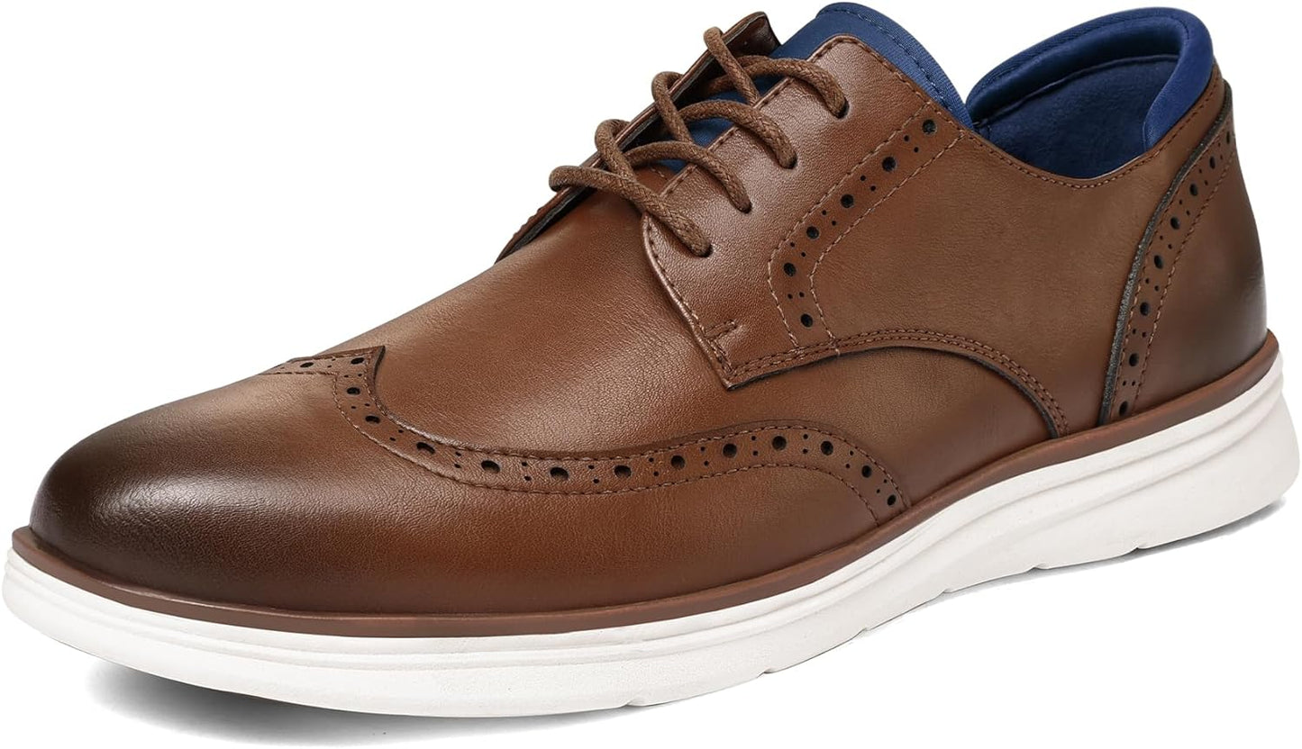 Men's Dress Sneakers Lightweight Casual Business Wingtip Oxfords
