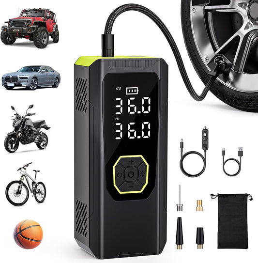 Portable 144PSI Tire Inflator - Dual Mode for Easy Inflation!