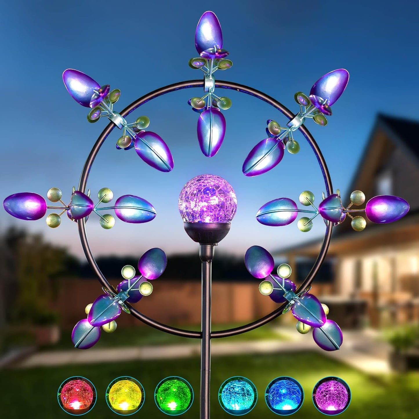 Large Solar Wind Spinners for Yard Art Garden - 67 Inch Kinetic