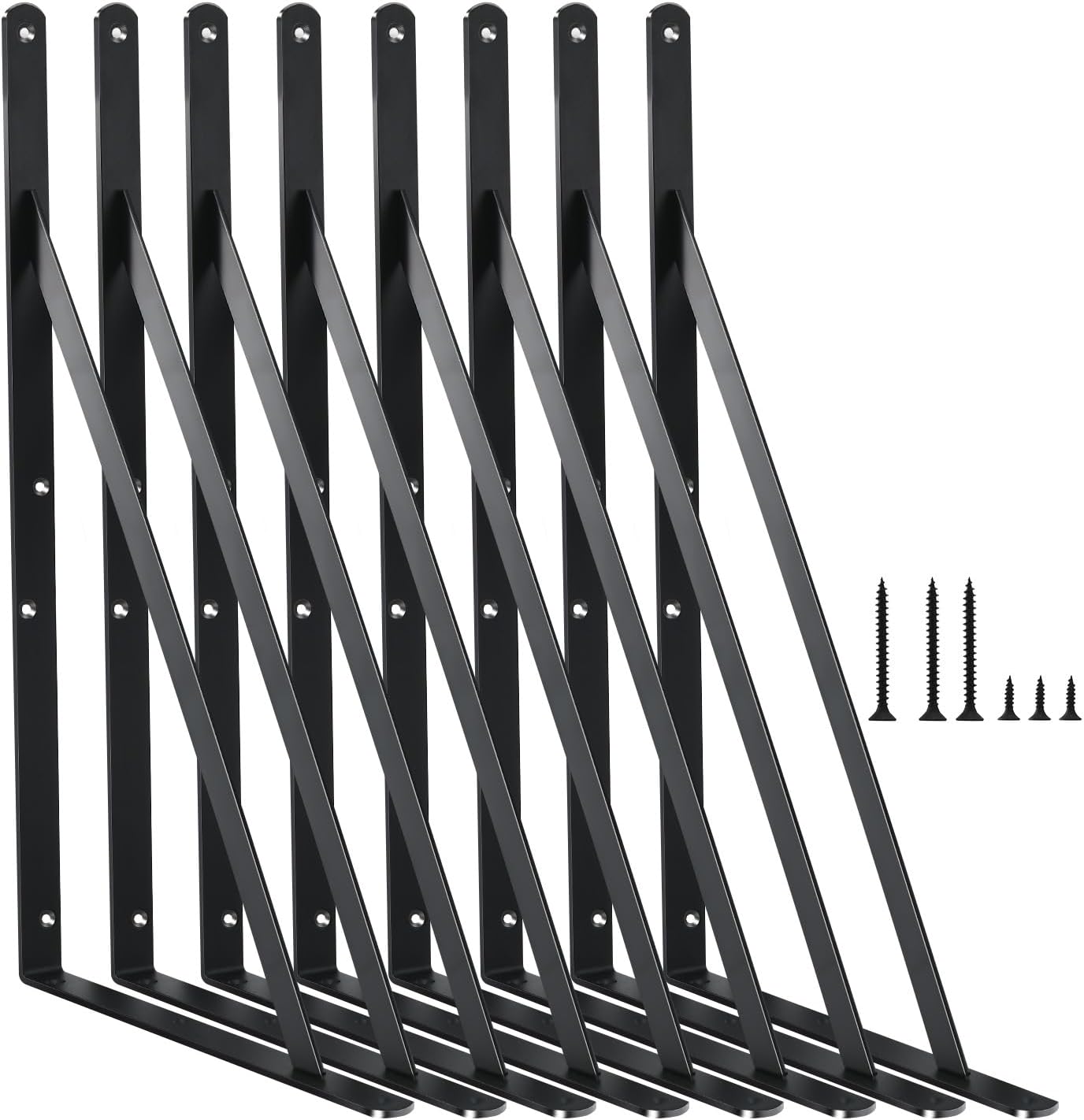 Heavy Duty Shelf Brackets 8 Pack for Sturdy Support and Style