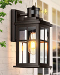 Motion Sensor Exterior Light Fixture, Bronze Dusk to Dawn - Easy