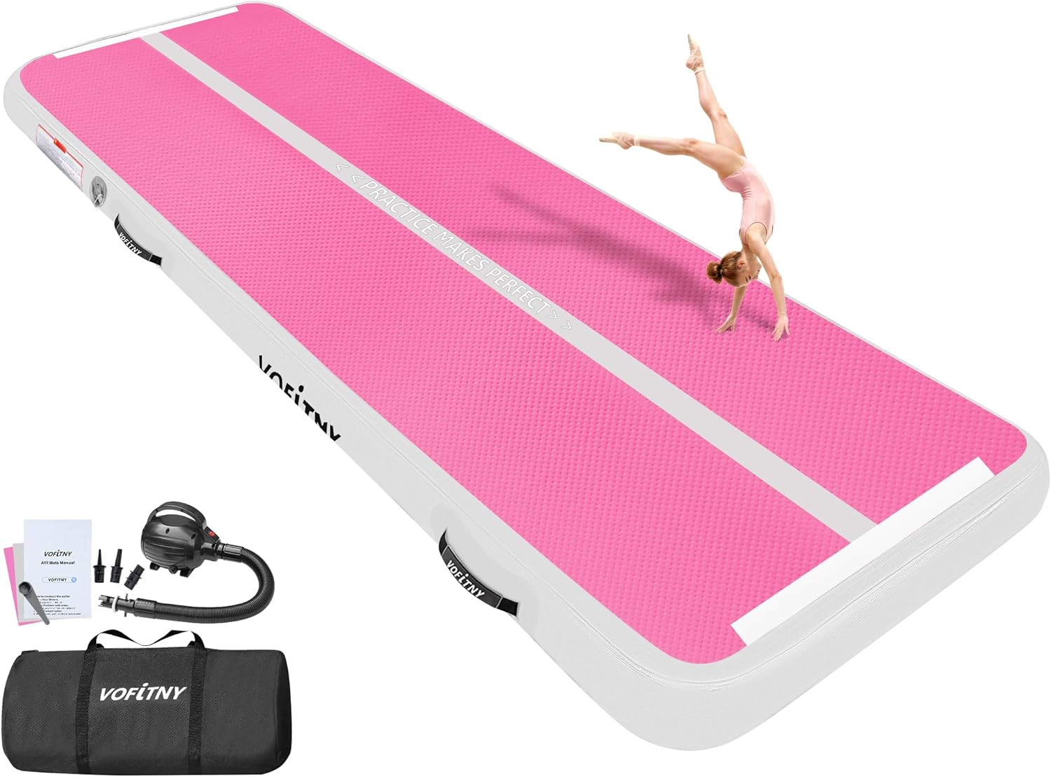 VOFiTNY Inflatable Gymnastics Mat for Home and Gym Training