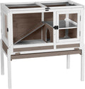 Guinea Pig Cage with Anti-Chew Plastic Floor - Durable Indoor Hutch