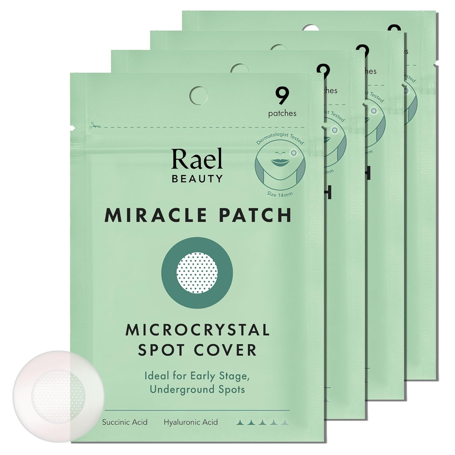 Rael Pimple Patches - Hydrocolloid Acne Patch for Early Stage Care