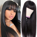 Straight Bang Wig 16 in 150% Density - Natural Black