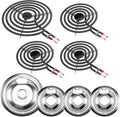 Electric Stove Burner Drip Pans & Element Set - Reliable Range