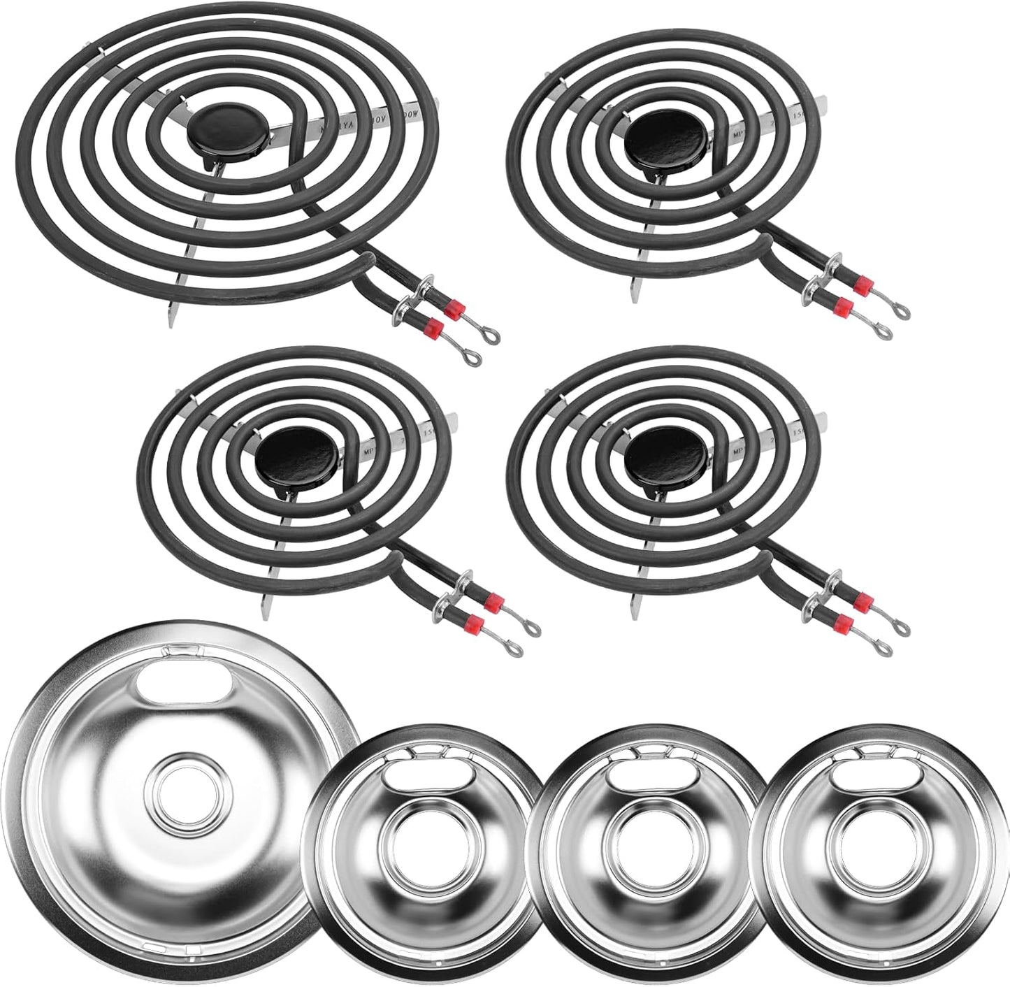 W10196405 W10196406 Electric Stove Burner Drip Pans Set Review