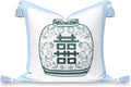 Hofdeco Coastal Grandmillennial 20in Throw Pillow Cover - Water