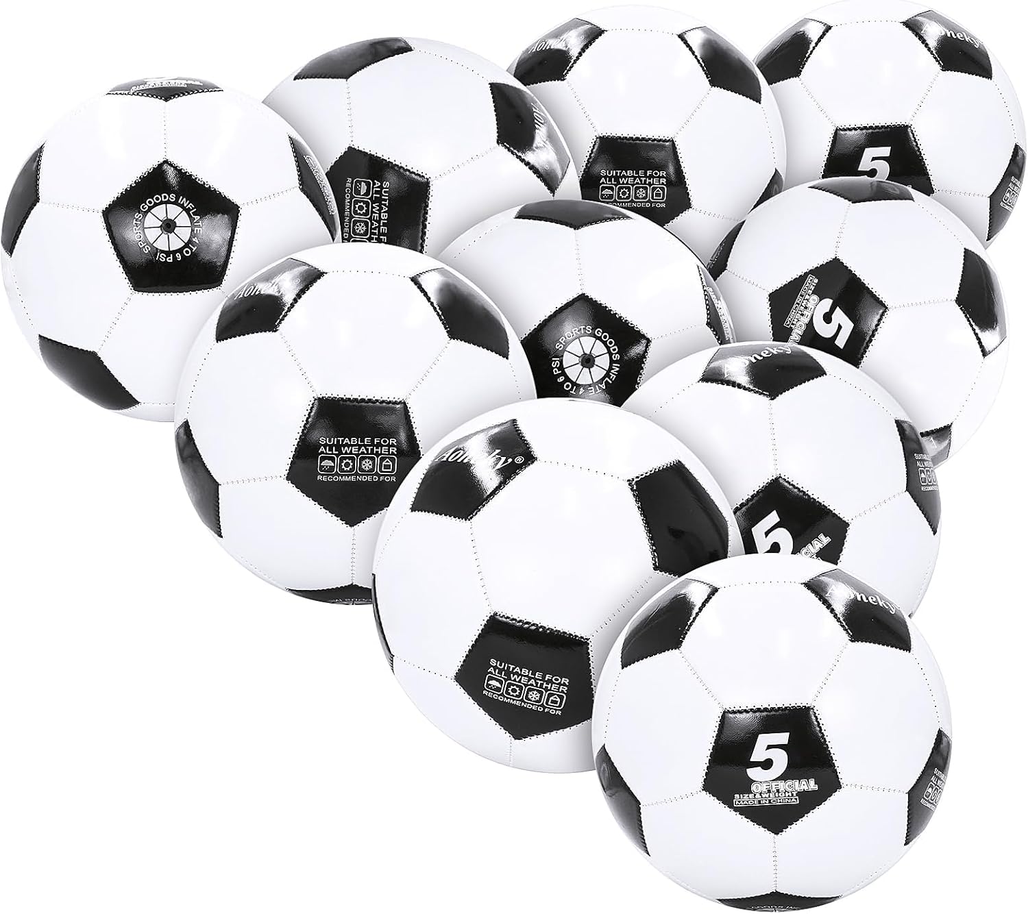 Aoneky Soccer Ball with Pump for Eco-Friendly Play and Fun