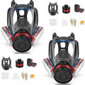 2 Set Gas Masks Survival Nuclear and Chemical - Full Face Protection