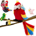 Tezituor Macaw Parrot Stuffed Animals with Babies - Realistic 18in Set