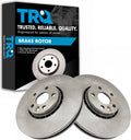 TRQ Front Brake Rotors Set Vented Compatible with 2010-2017 Volvo XC60