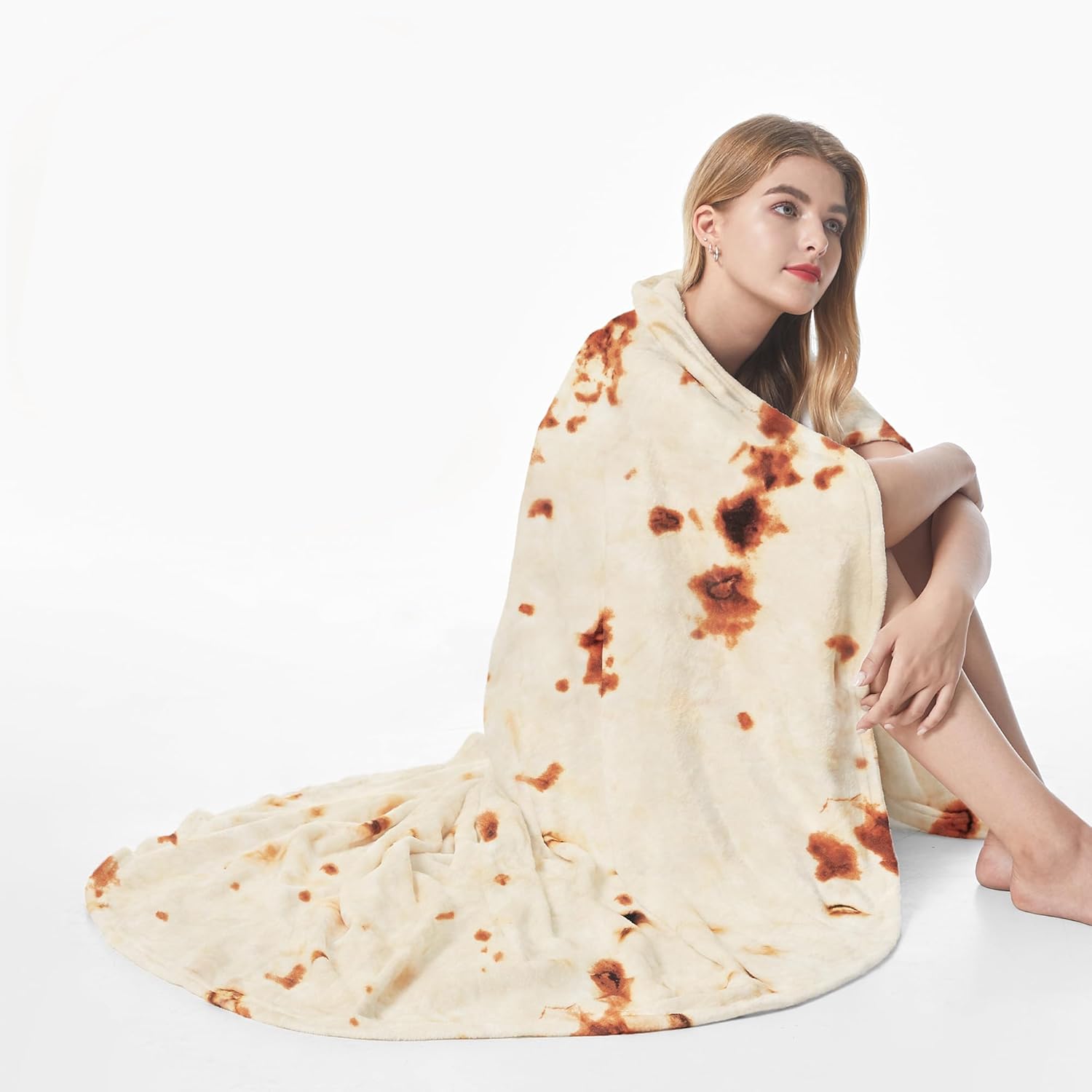 Tortilla Envelop Blanket - Funny Burrito Throw for All Ages