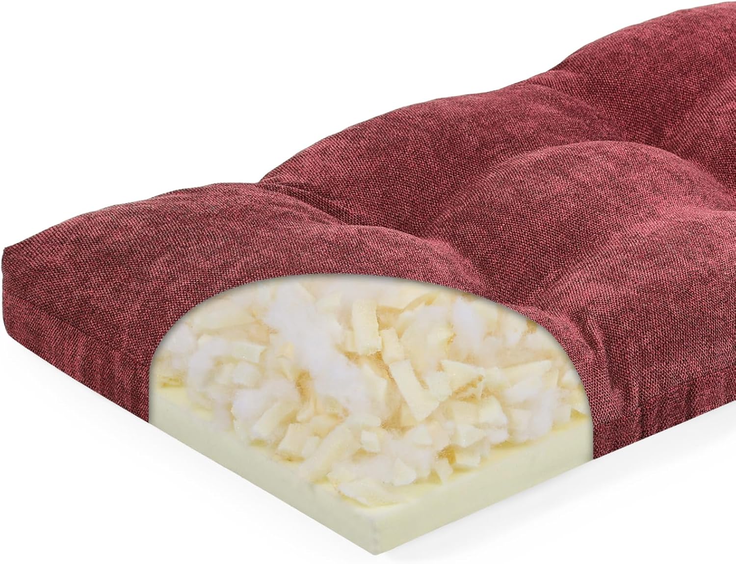 42 Inch Memory Foam Bench Cushion with Non-Slip Design