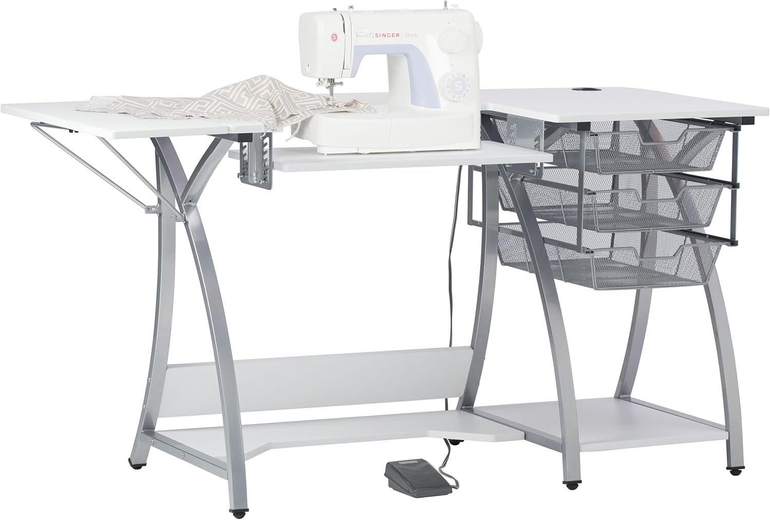 Sew Ready Pro Stitch Sewing Machine Table with Storage Options