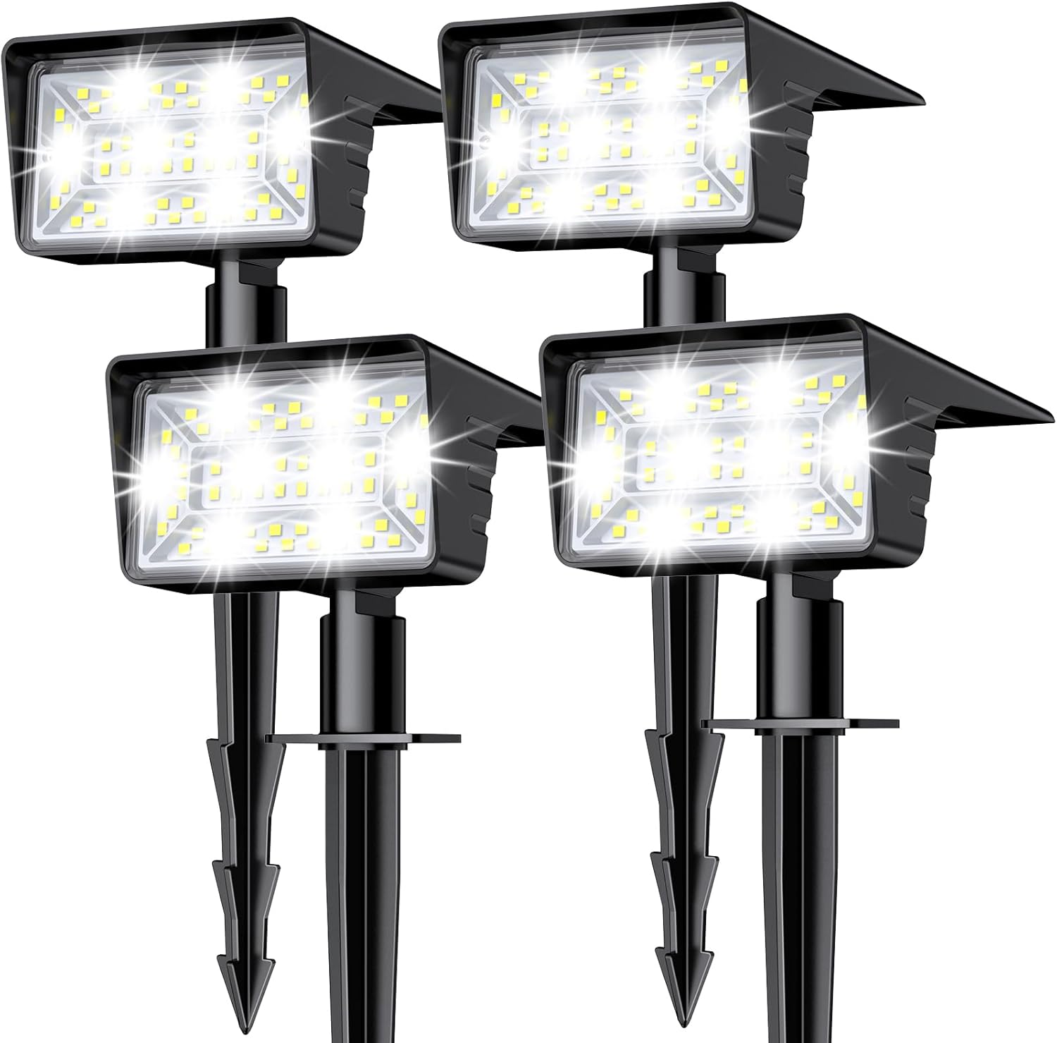 Solar Spot Lights Outdoor with 60 LED & Auto On/Off for Garden