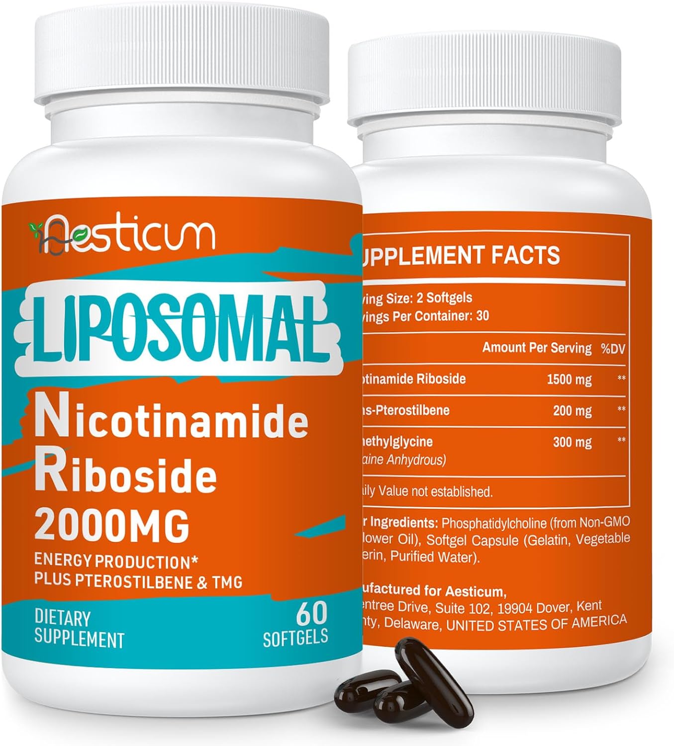2000 MG Liposomal Nicotinamide Riboside Supplement for Energy