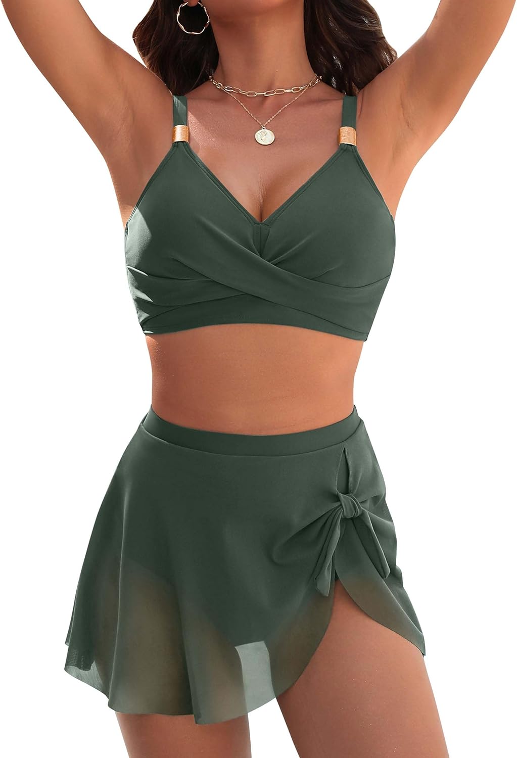 Blooming Jelly Womens High Waisted Bikini Set for Tummy Control