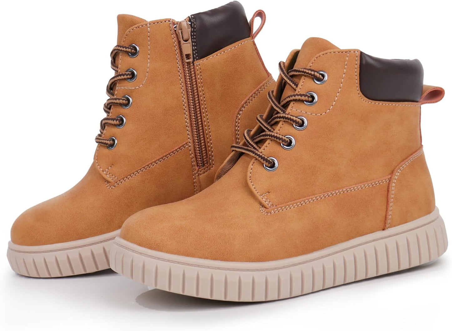 Tobfis Kids Zipper Ankle Boots with High Top Design for Kids