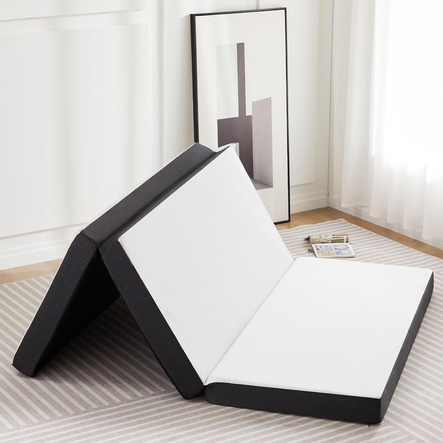 Sweetcrispy Tri-fold Memory Foam Mattress for Travel & Camping