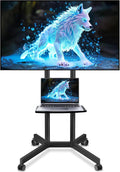 Solid Grace Rolling TV Stand for 32-75 in TVs - Mobile TV Cart