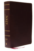 NKJV Study Bible Bonded Leather Burgundy - Full-Color Comfort Print