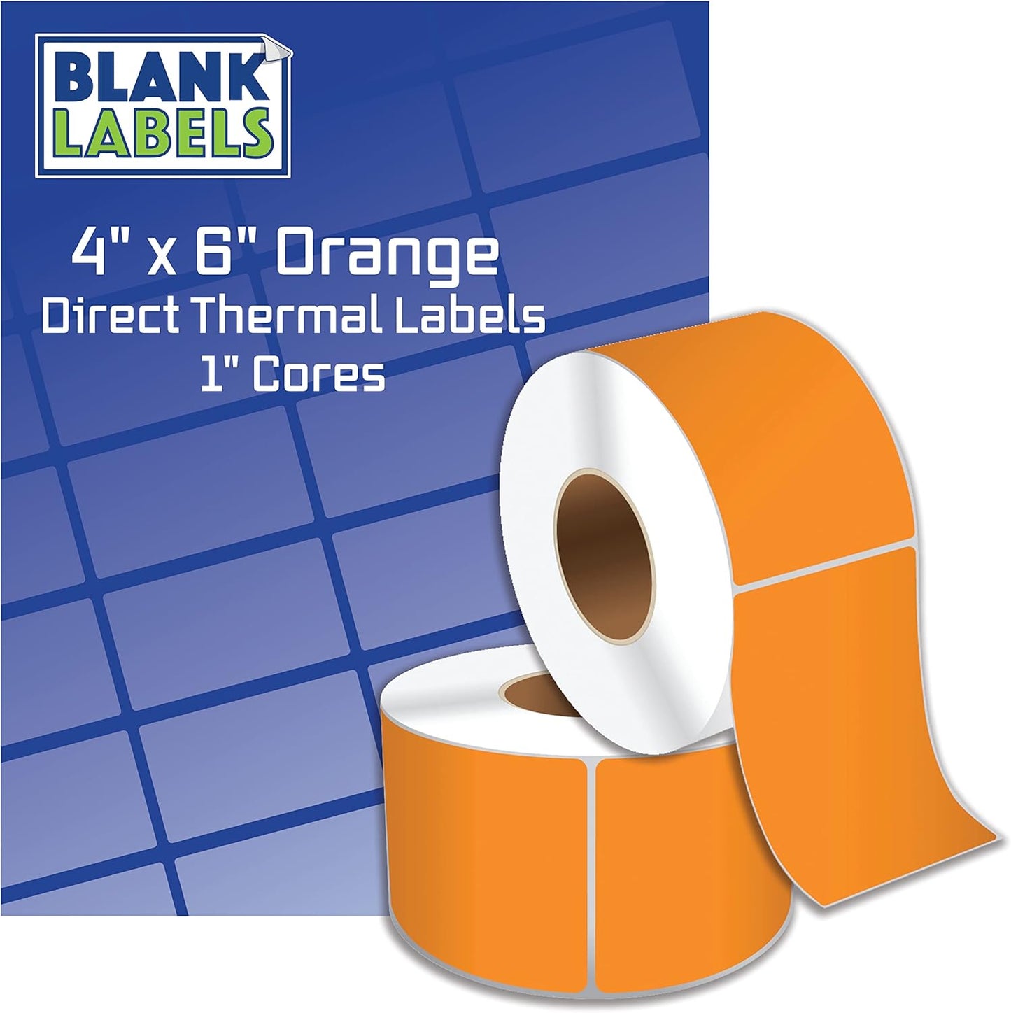 Direct Thermal Shipping Labels 4in X 6in in Orange Pastel Color