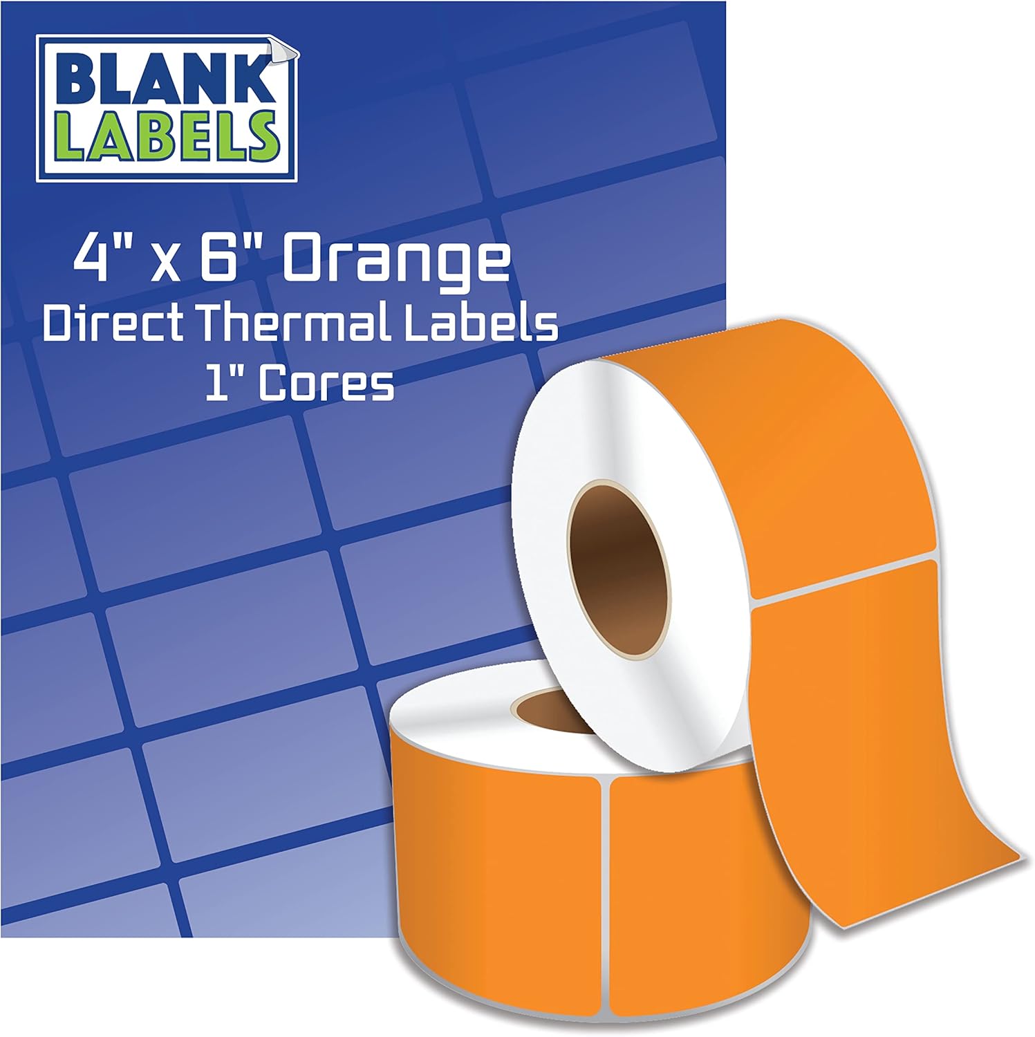 Direct Thermal Shipping Labels 4in X 6in in Orange Pastel Color