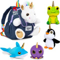 Toddler Unicorn Backpack with Plush Unicorn Toys - Gift