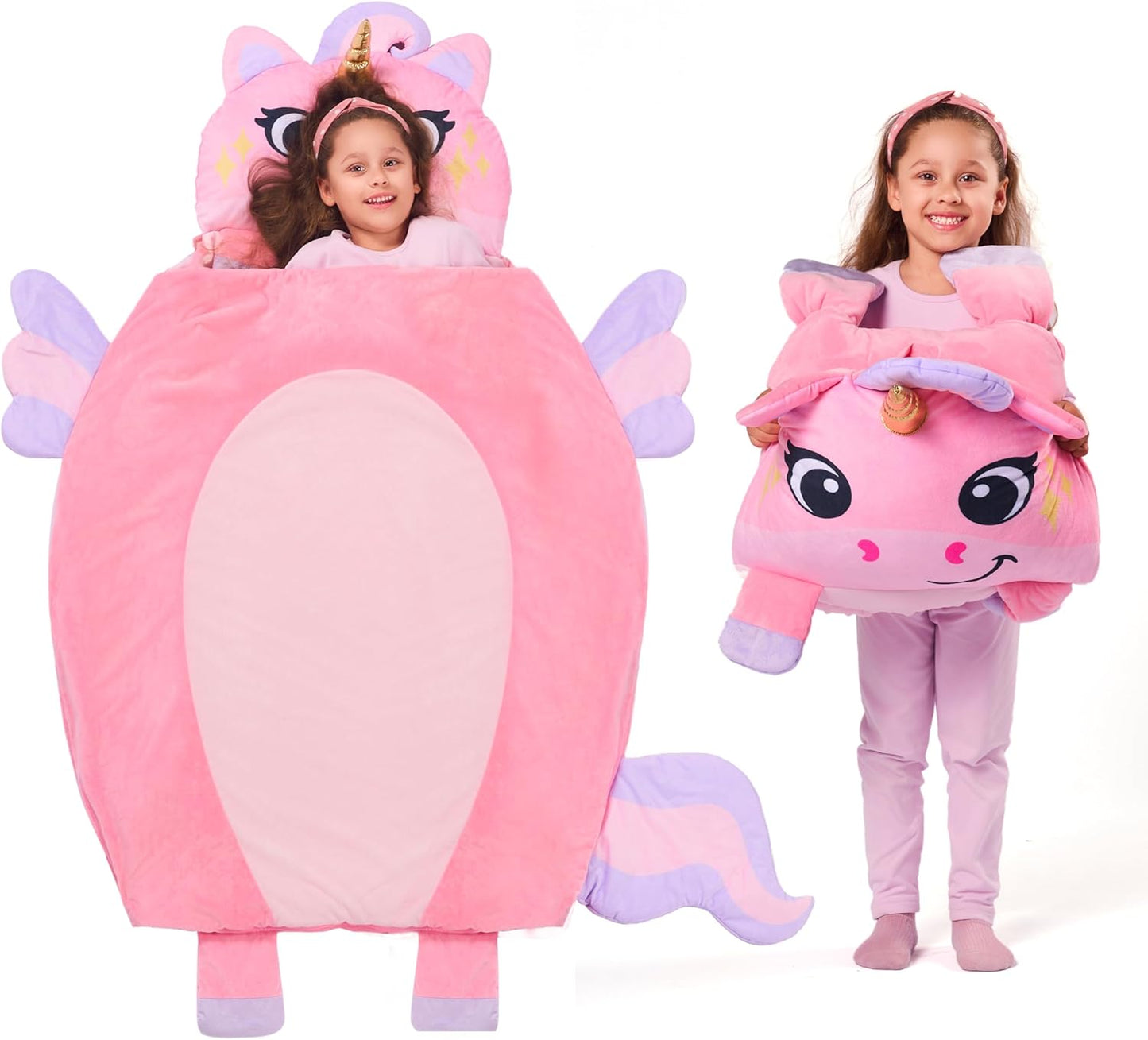JOIEDOMI Kids Sleeping Bag for 4 5 6 Year Olds - Plush Comfort