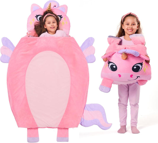 JOIEDOMI Kids Sleeping Bag for 4 5 6 Year Olds - Plush Comfort