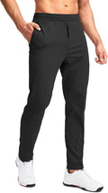 Men's Golf Pants Stretch Sweatpants - Slim Fit Zipper Pockets