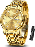 OLEVS Classic Stainless Men's Watch - Luminous Quartz, Waterproof, Business