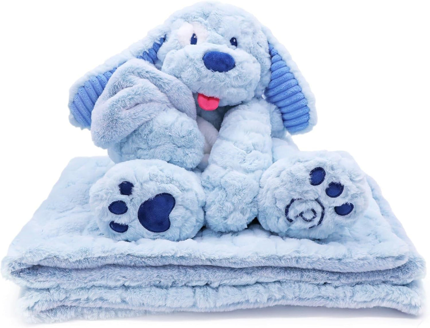 Blu-Boo Dog Blankie Besties 2-in-1 Plush Toy and Blanket