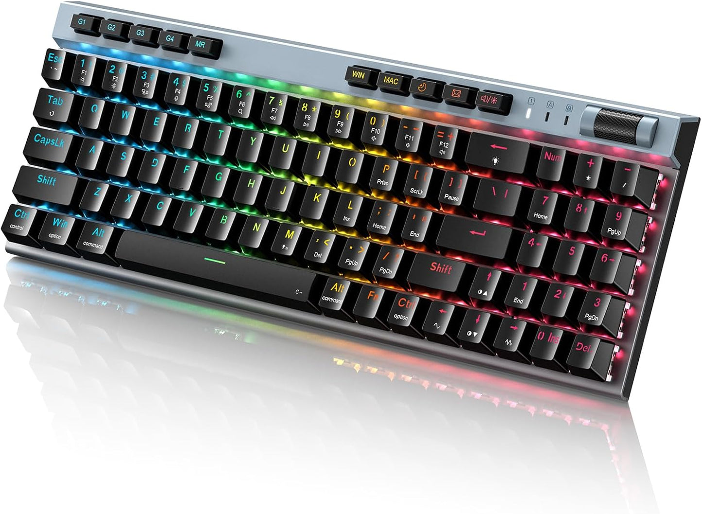 RGB Mechanical Gaming Keyboard with Hot-Swap Magnetic Red Switches
