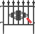 Decorative Garden Fence 5-Panel 26in x 10ft - No Dig Animal Barrier