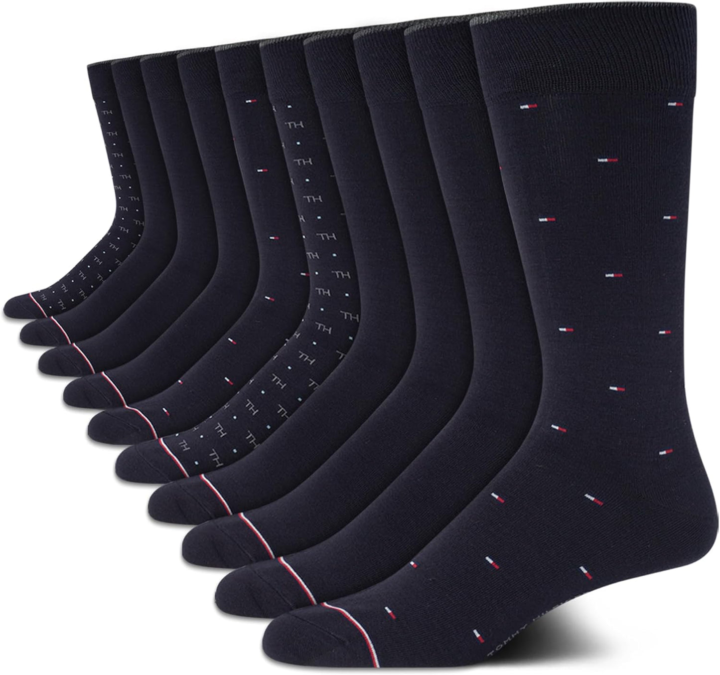 Tommy Hilfiger Mens Dress Socks - Comfort Stretch Crew Socks