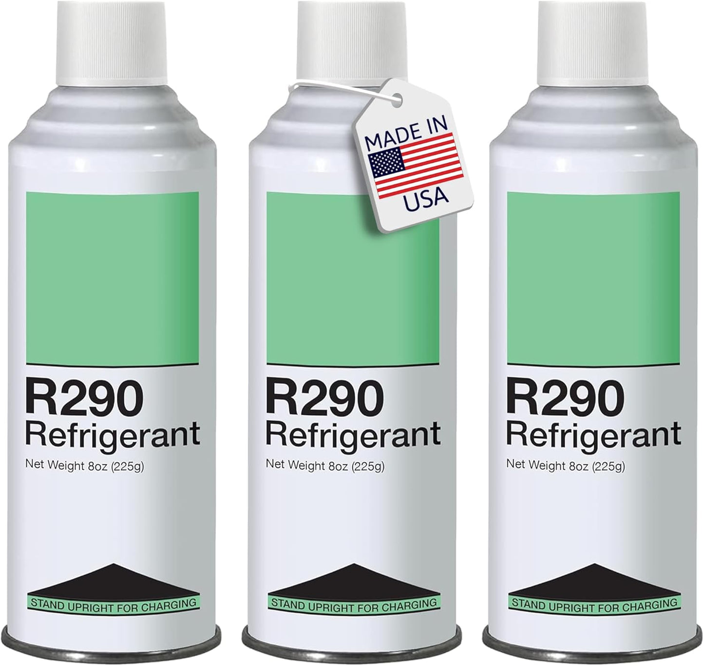 R290 Refrigerant 3-Pack - 8oz Self-Sealing Charging Cans
