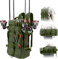 Fishing Bag Sling Tackle Backpack Dark Green - Lightweight Waterproof