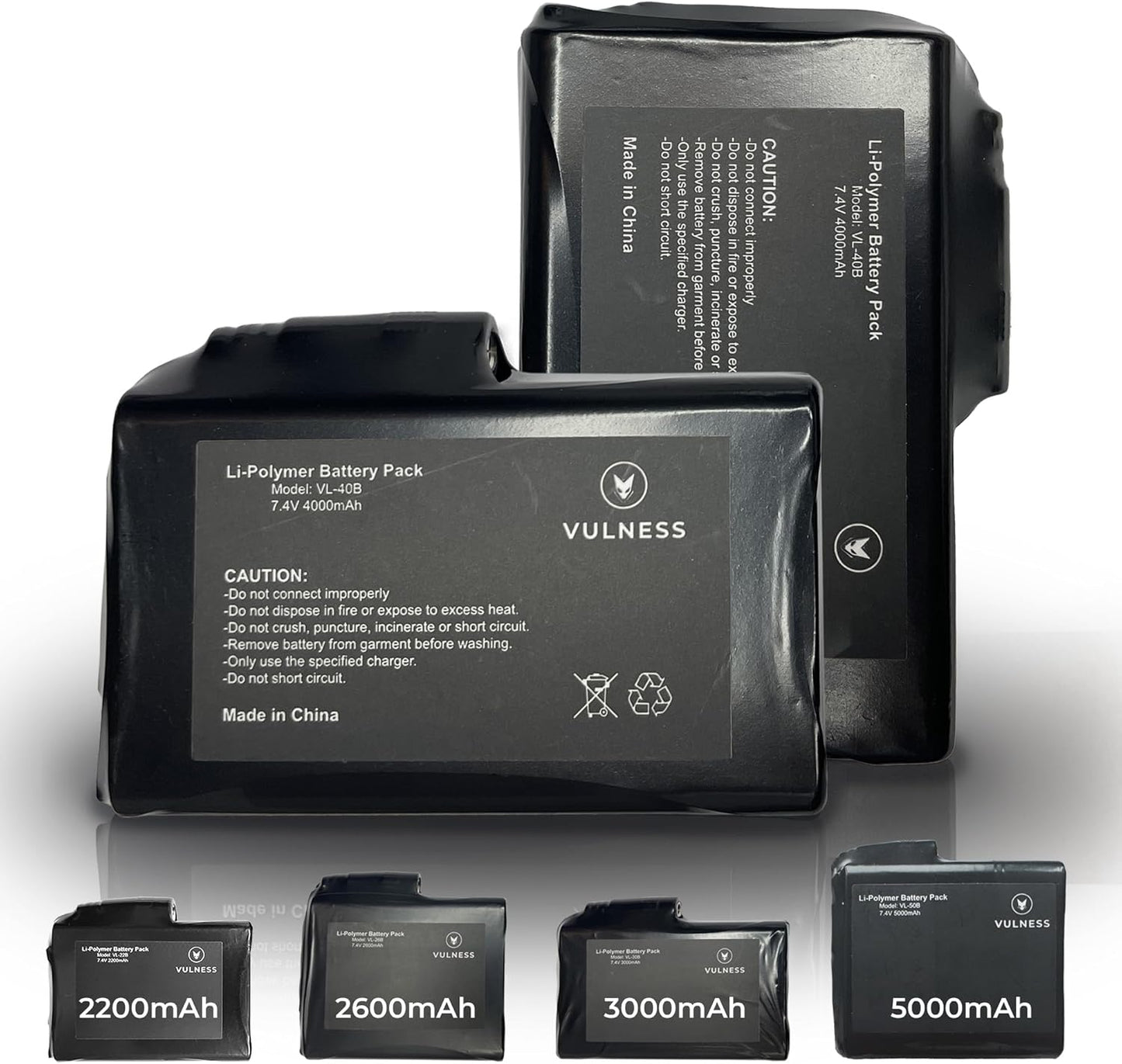 VULNESS 4000mAh Rechargeable Battery Pack Set