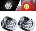 4 in Round Dual Revolution LED Tail Lights - Dual Red and White