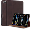 Genuine Leather Case for iPad Pro 13 Inch M4 2024 with Pencil Holder
