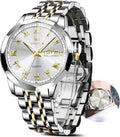 OLEVS Classic Men Watches with Date - Two Tone Dress Watch