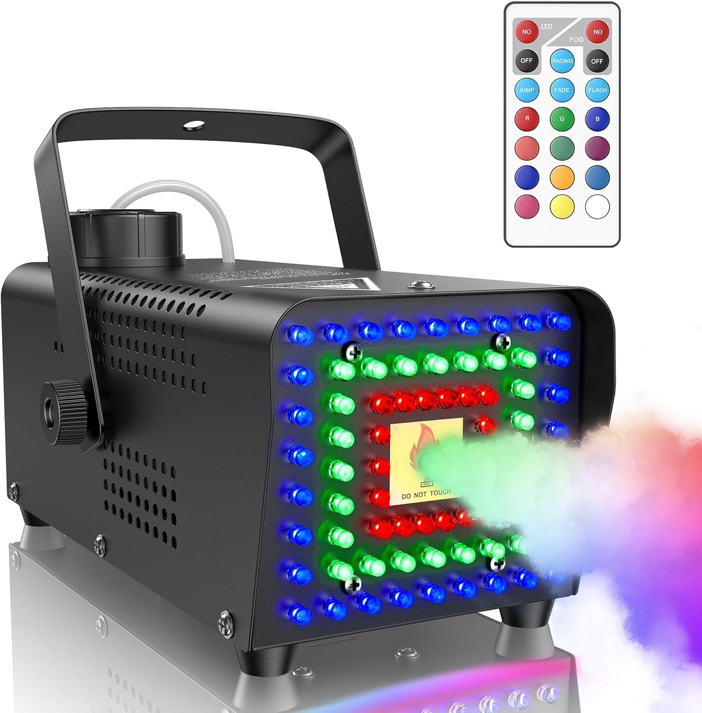 Fansteck Fog Machine with 72 LED Lights for Parties and Events