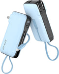 Portable Charger with Built-in USB-C Cable & Plug - Compact 10000mAh