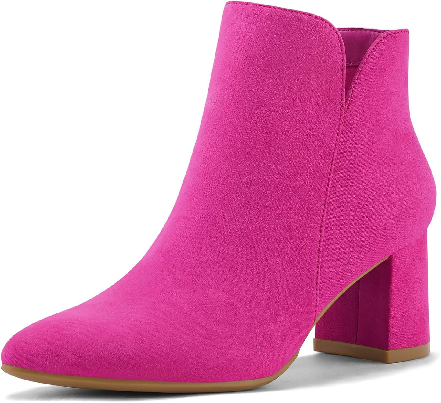 mysoft Women's Ankle Boots with Chunky Block Low Heel Style
