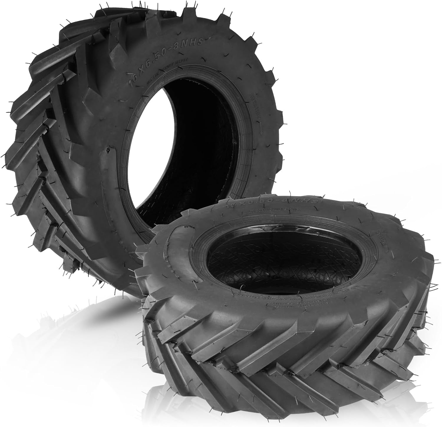16X6.50-8 Lawn Mower Tires for Riding Mowers - 2PCS Set