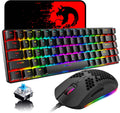 65% Wired Gaming Mechanical Keyboard and Mouse Combo - Compact RGB Kit